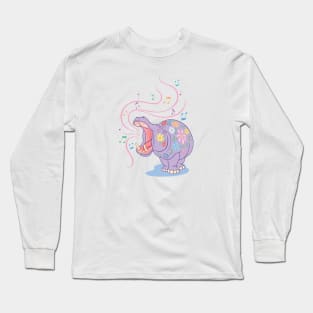 Singing Hippo Long Sleeve T-Shirt